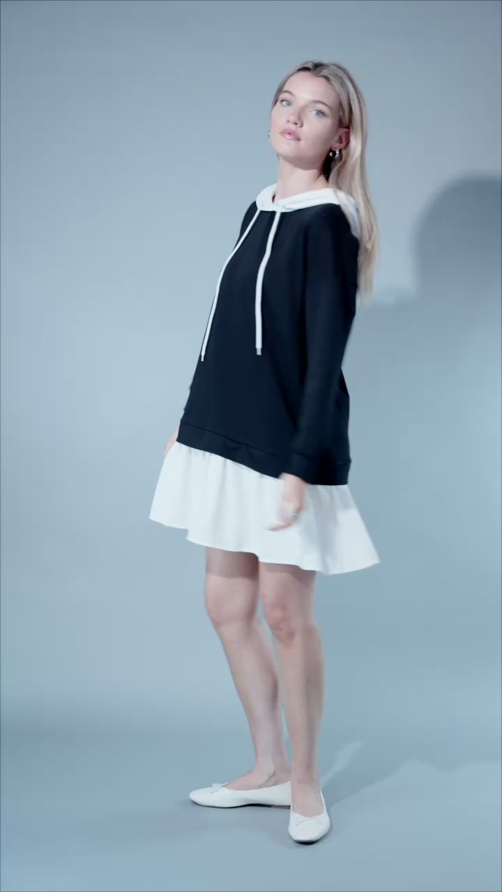 Women's Double Layer Hooded Pullover