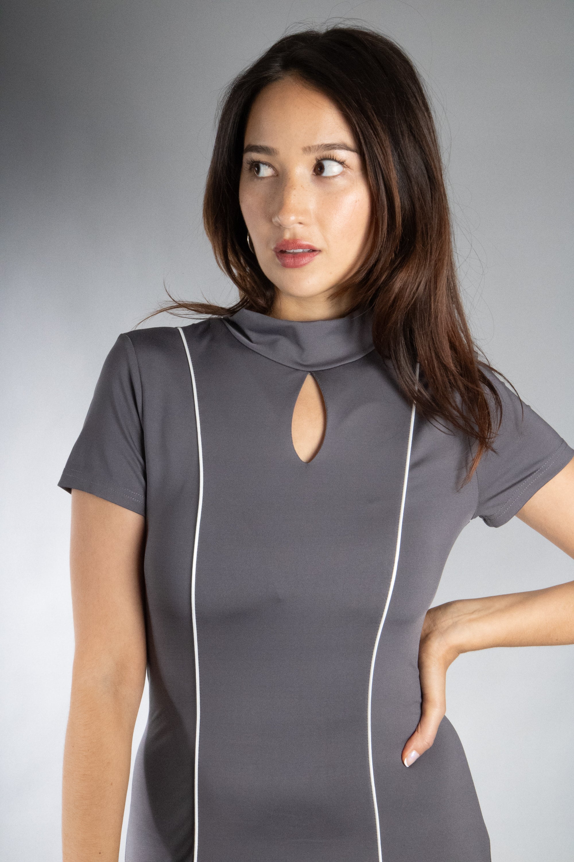 Women's Sculpting Keyhole Bodycon Maxi Dress