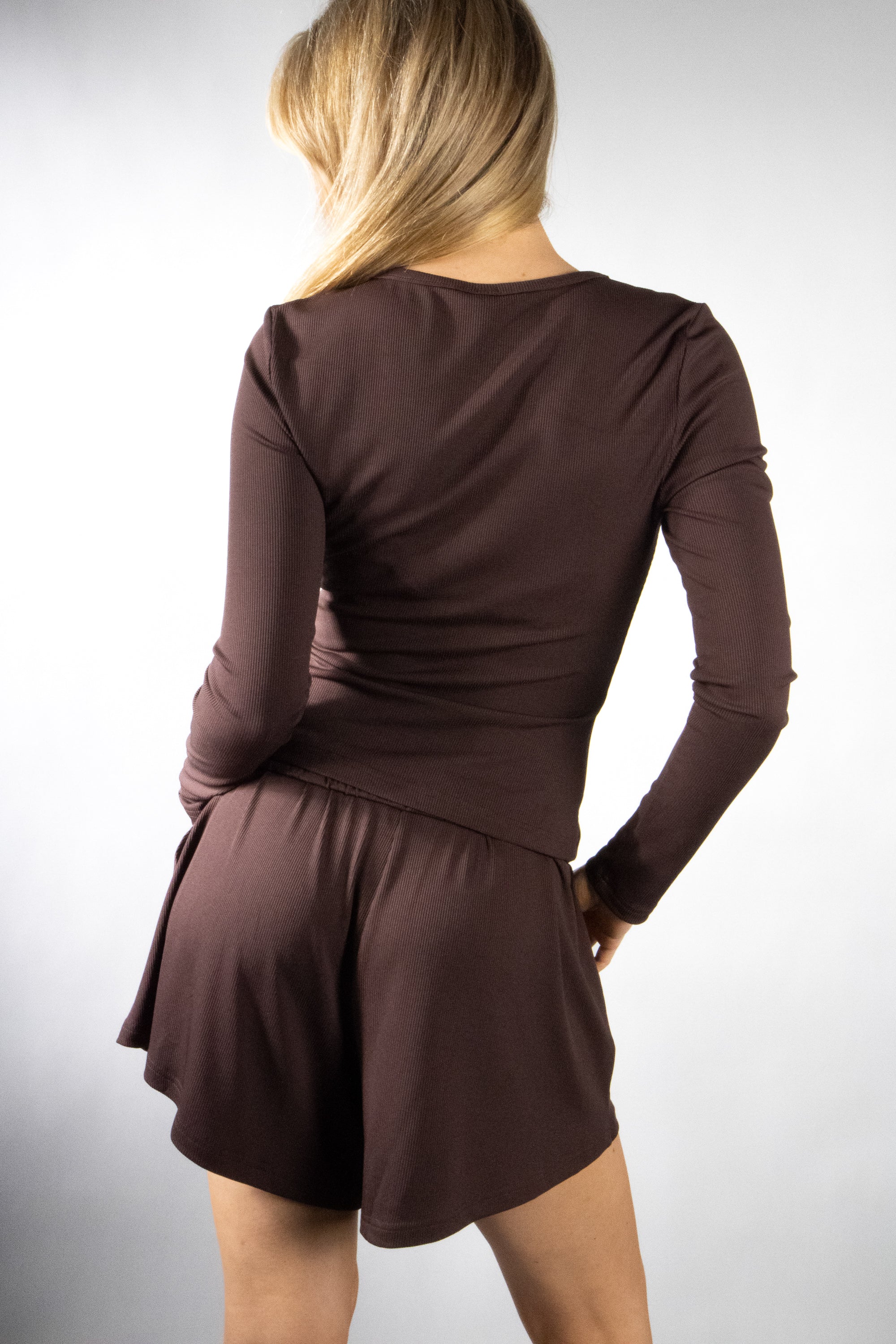 Women's Cozy Henley Top and Short Set