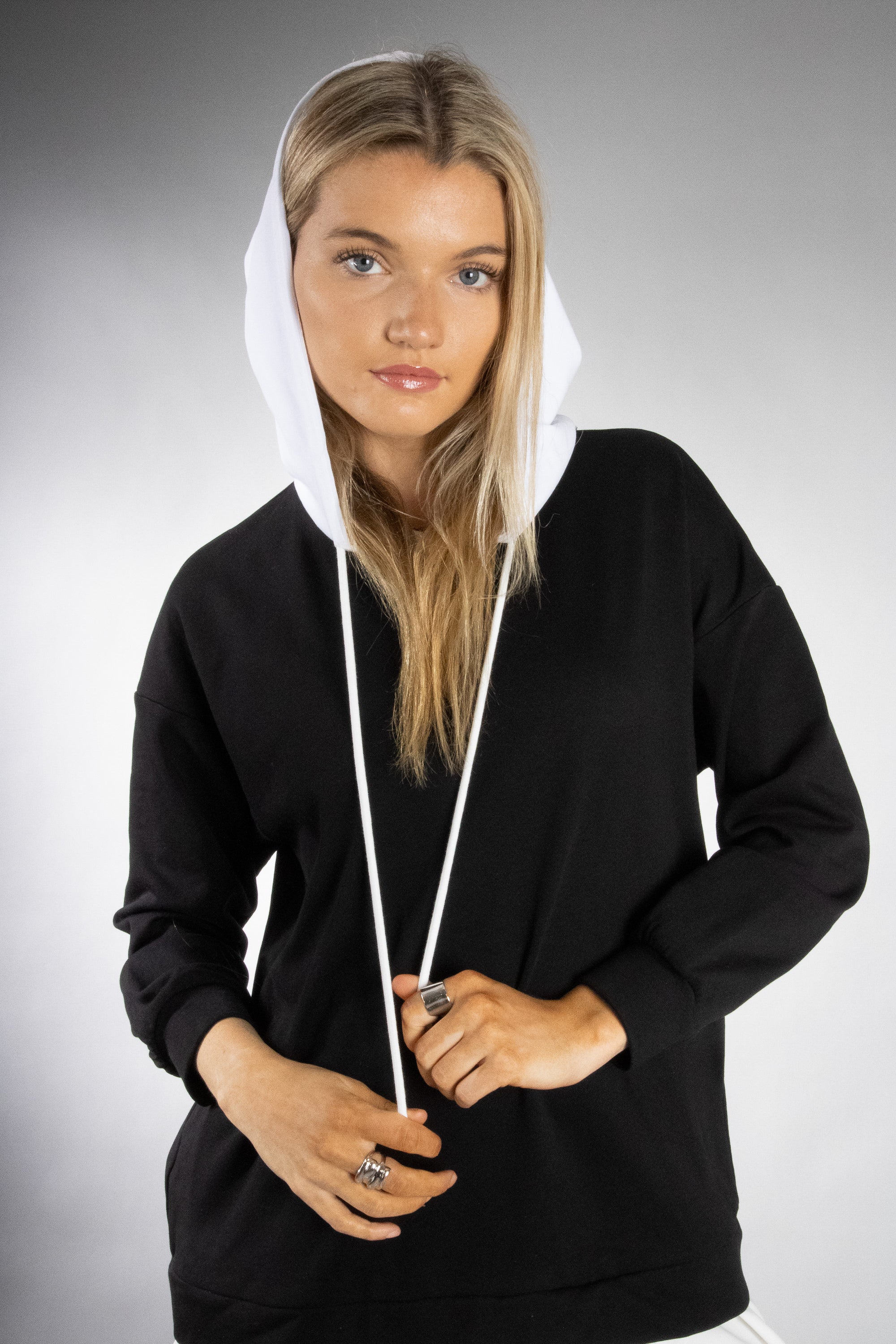 Women's Double Layer Hooded Pullover