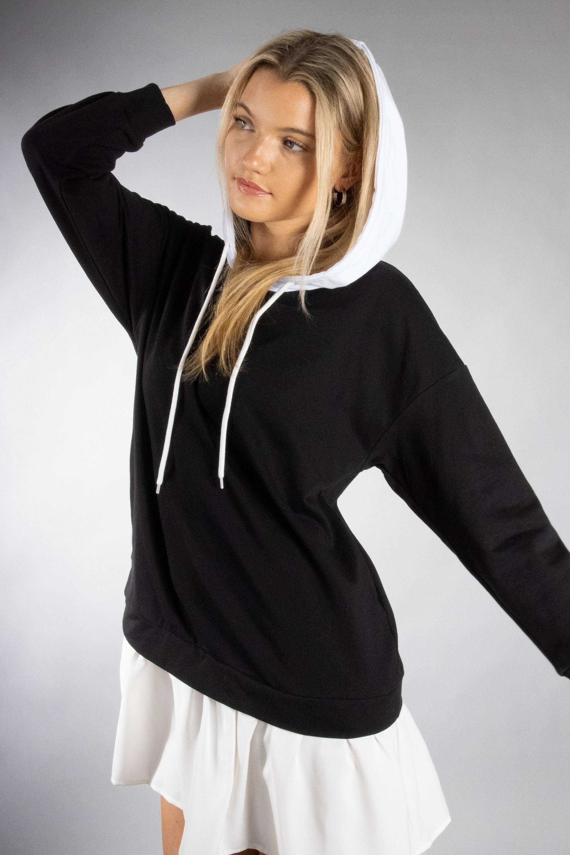 Women's Double Layer Hooded Pullover
