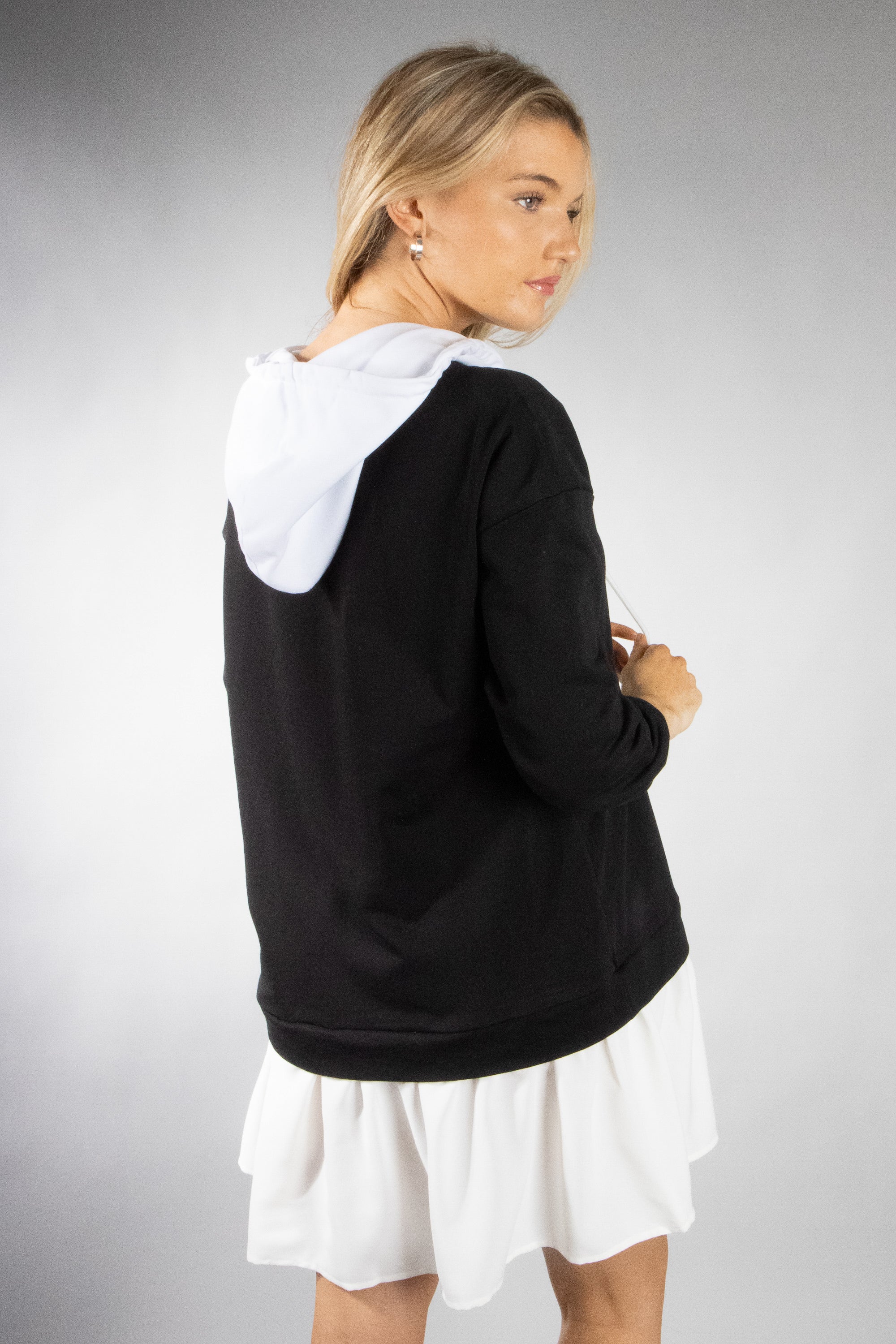 Women's Double Layer Hooded Pullover