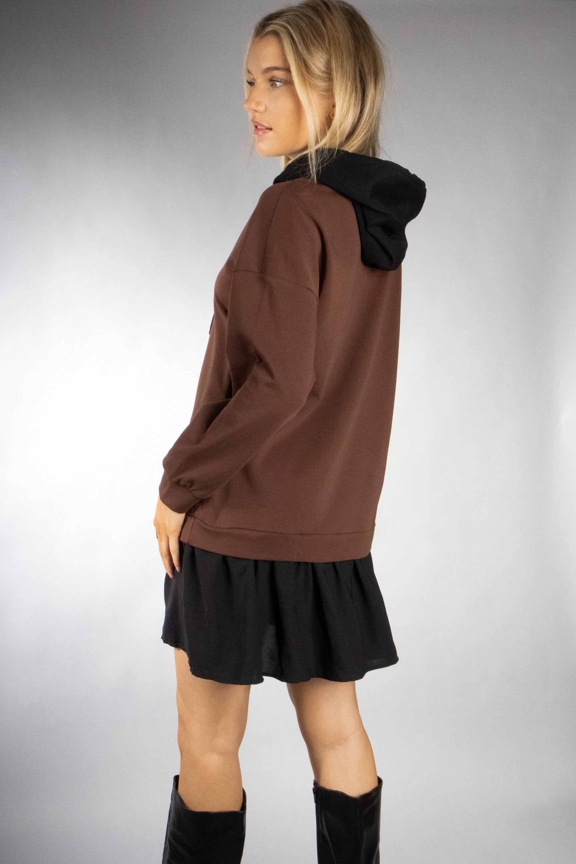 Women's Double Layer Hooded Pullover