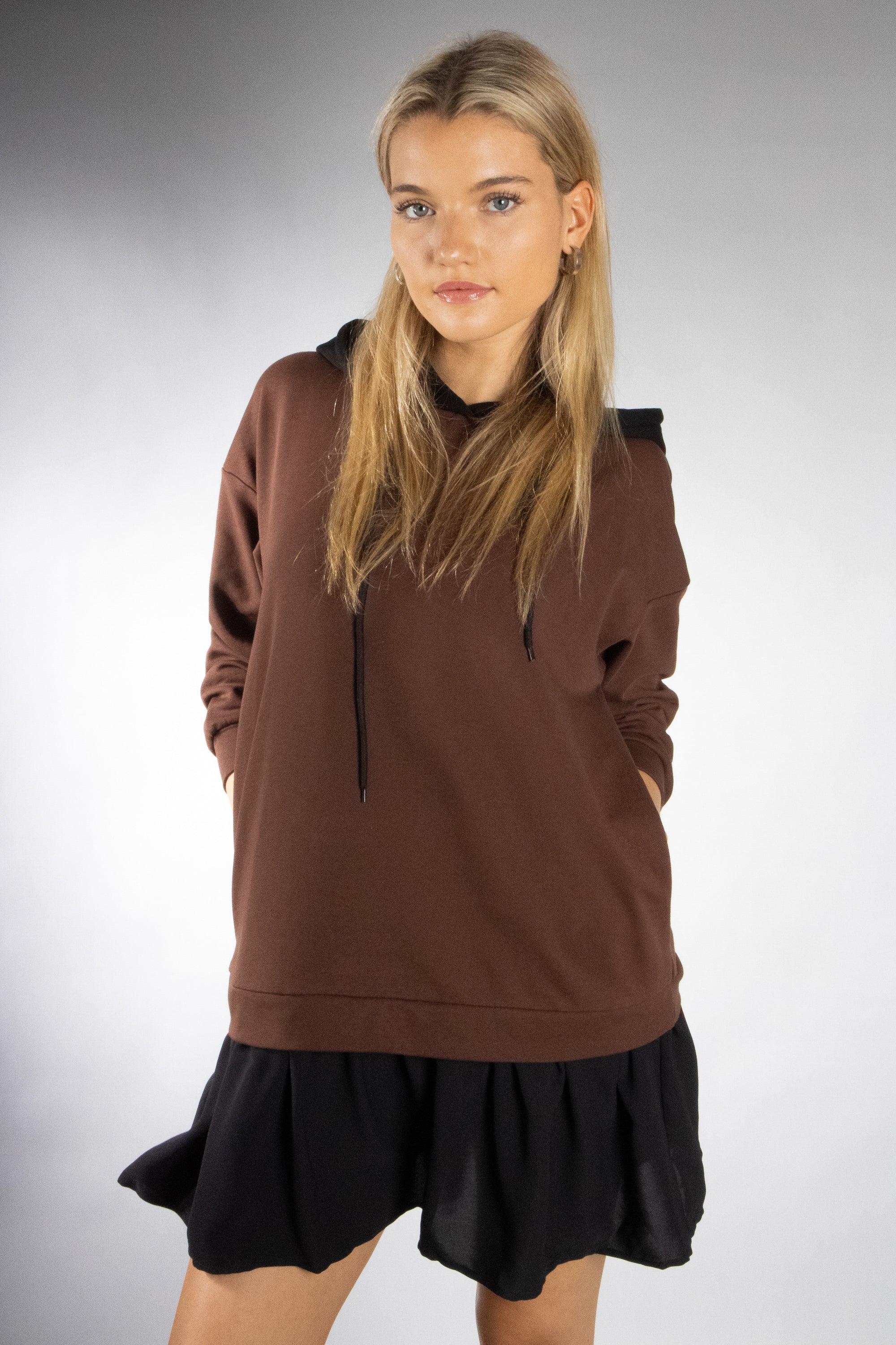 Women's Double Layer Hooded Pullover