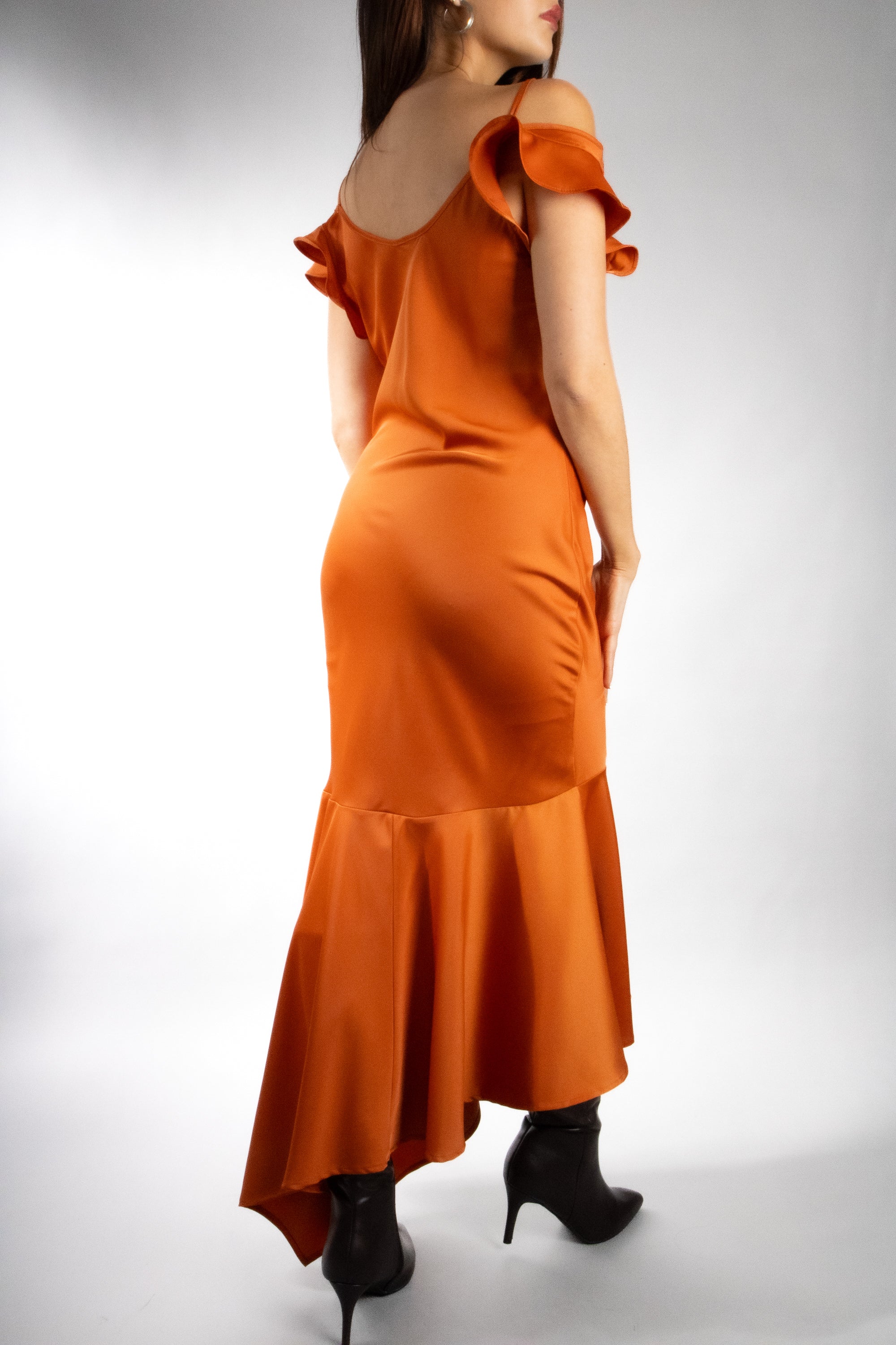 Women's Asymmetrical Butterfly Sleeve Slip Dress