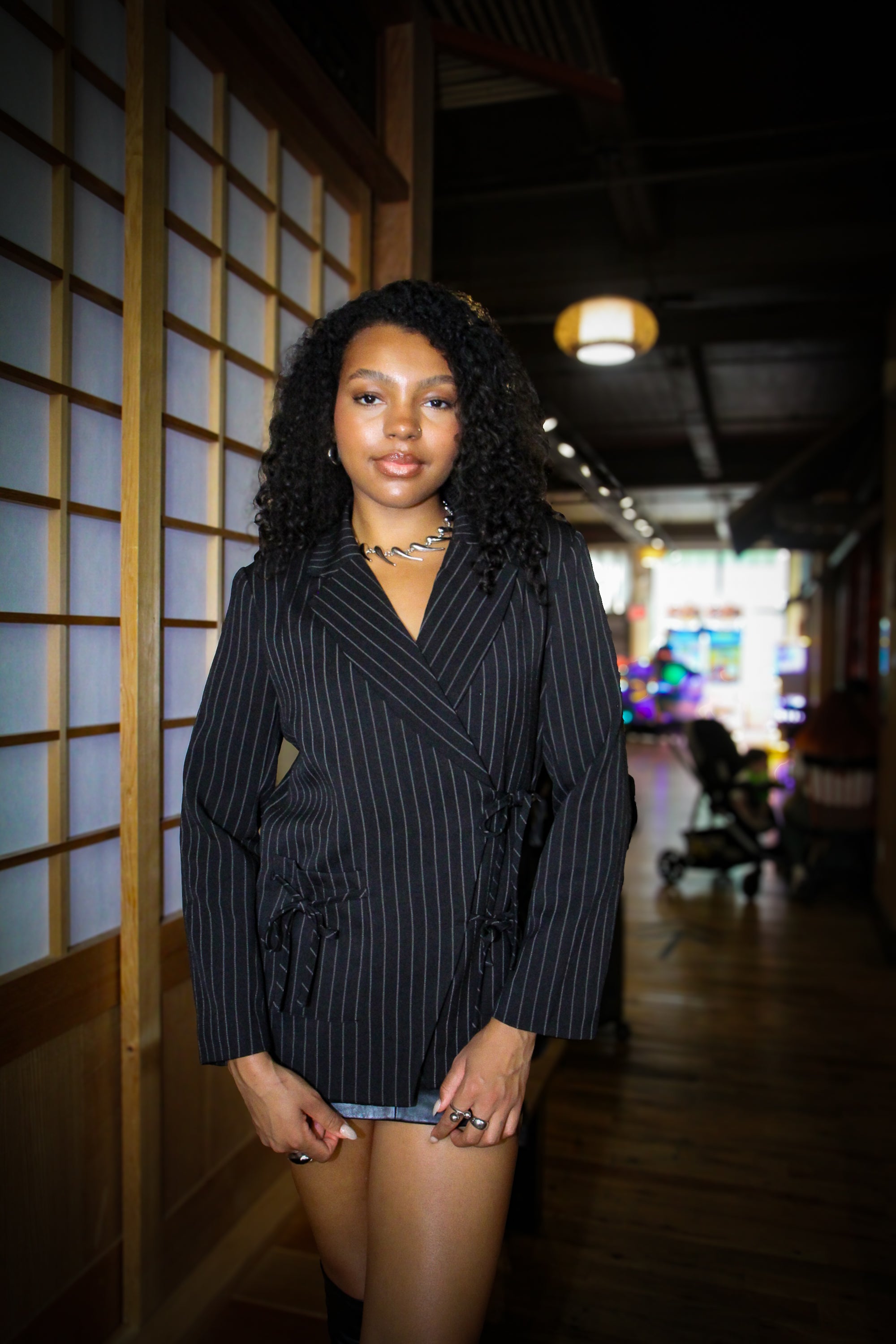 Women's Double Tie Wrap Blazer