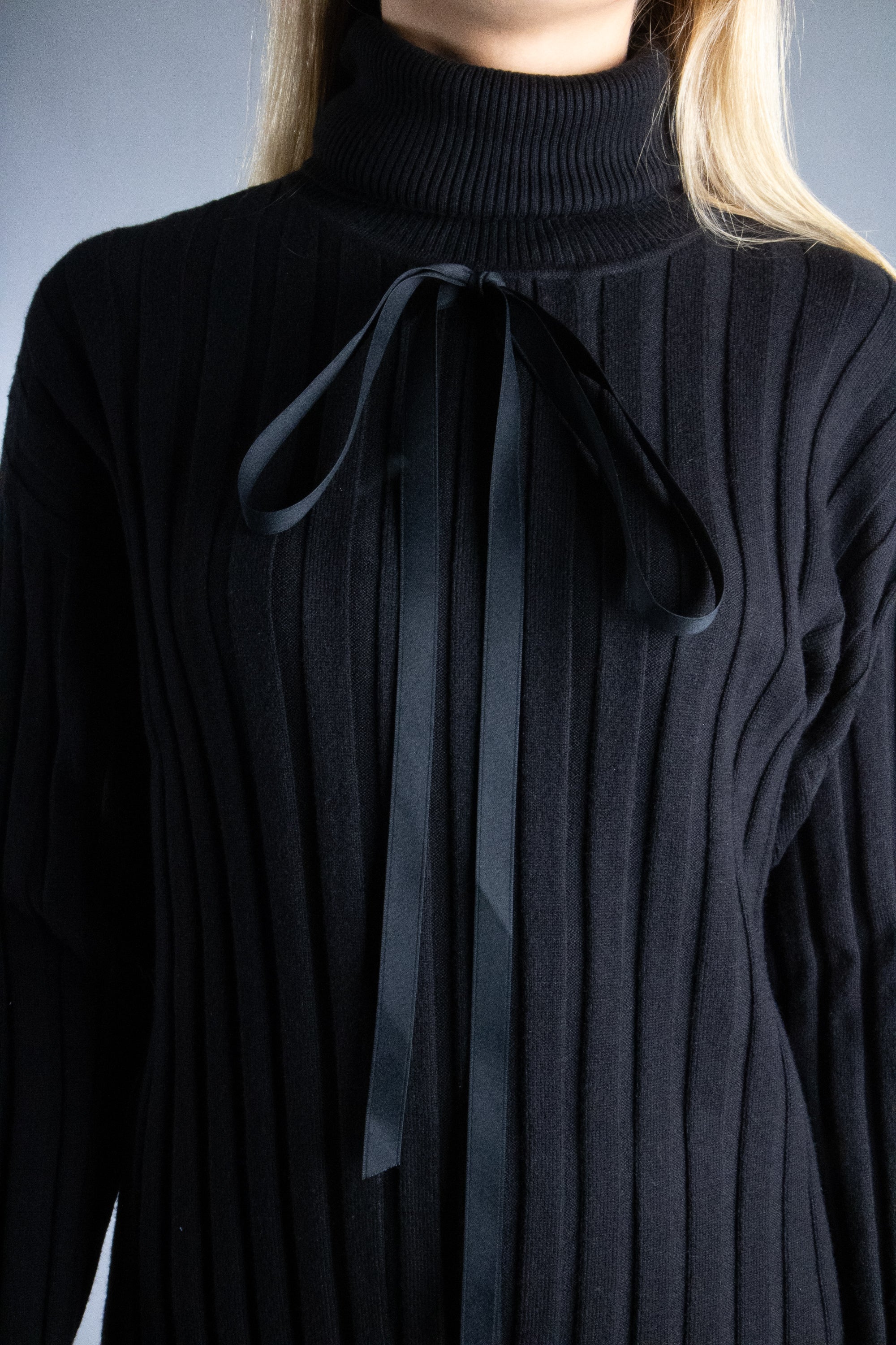 Women's Cable Knit Turtleneck Sweater Dress