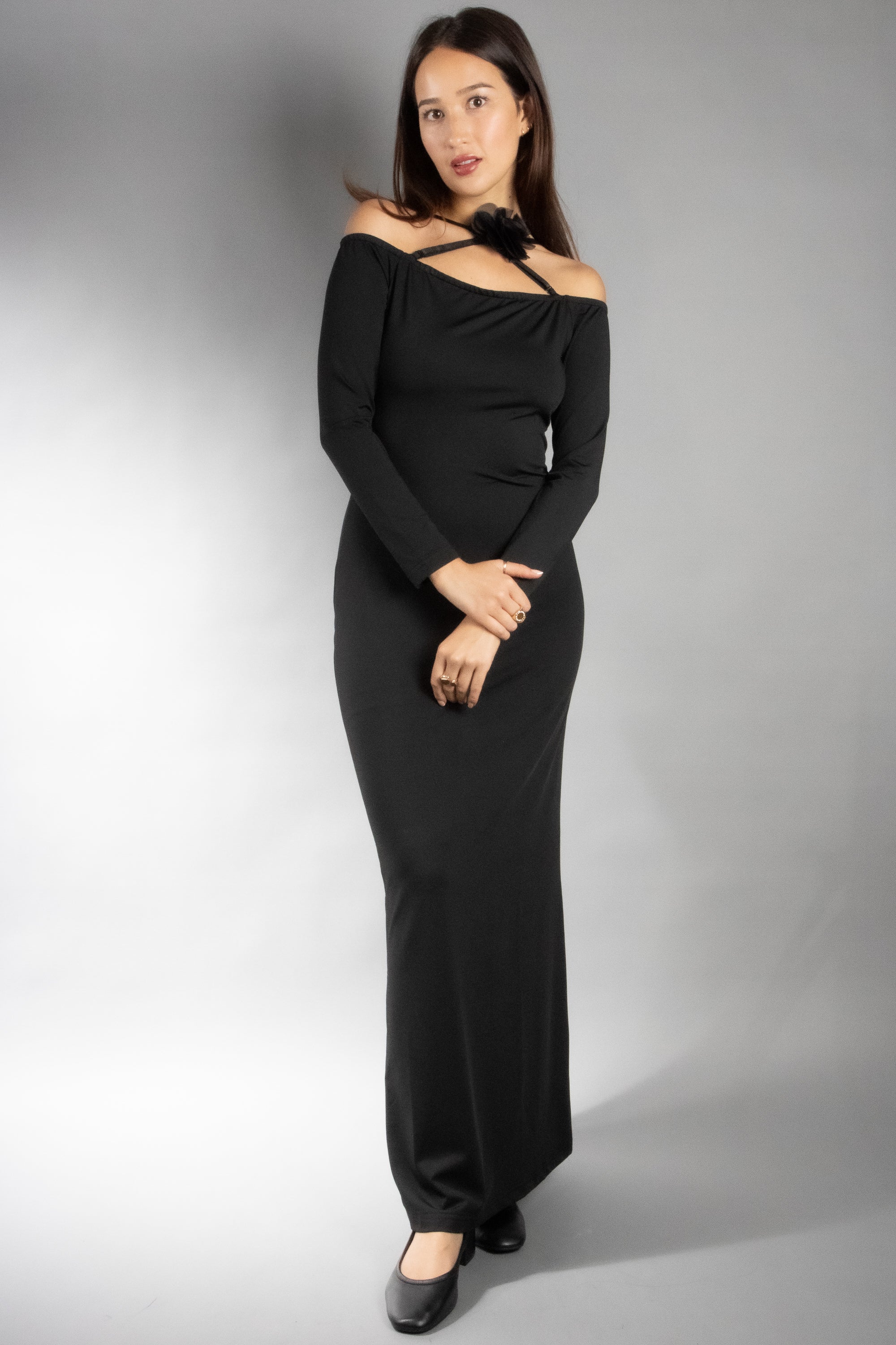 Women's Bodycon Off Shoulder Maxi Dress