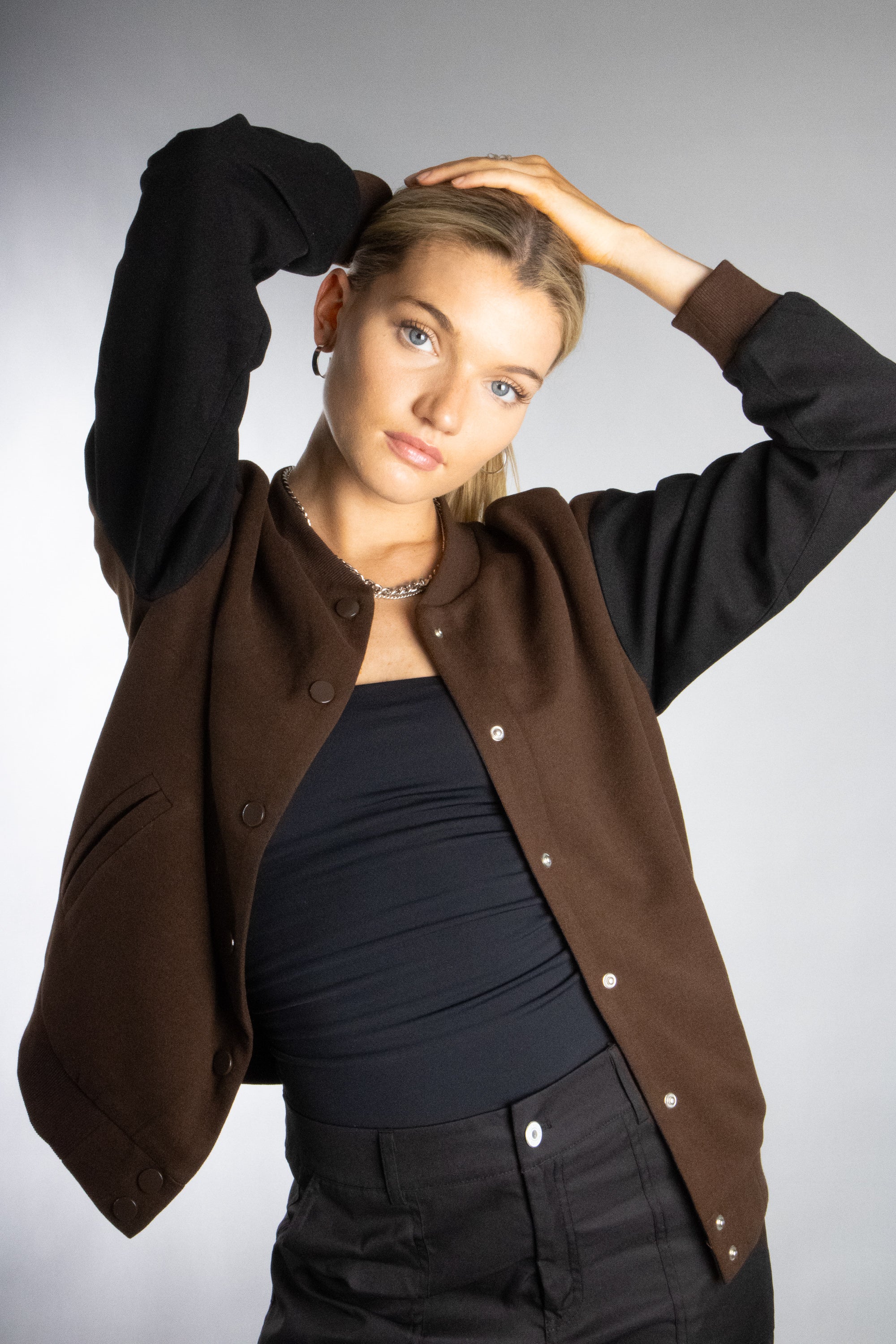 Women's Classic Color Blocked Varsity Jacket