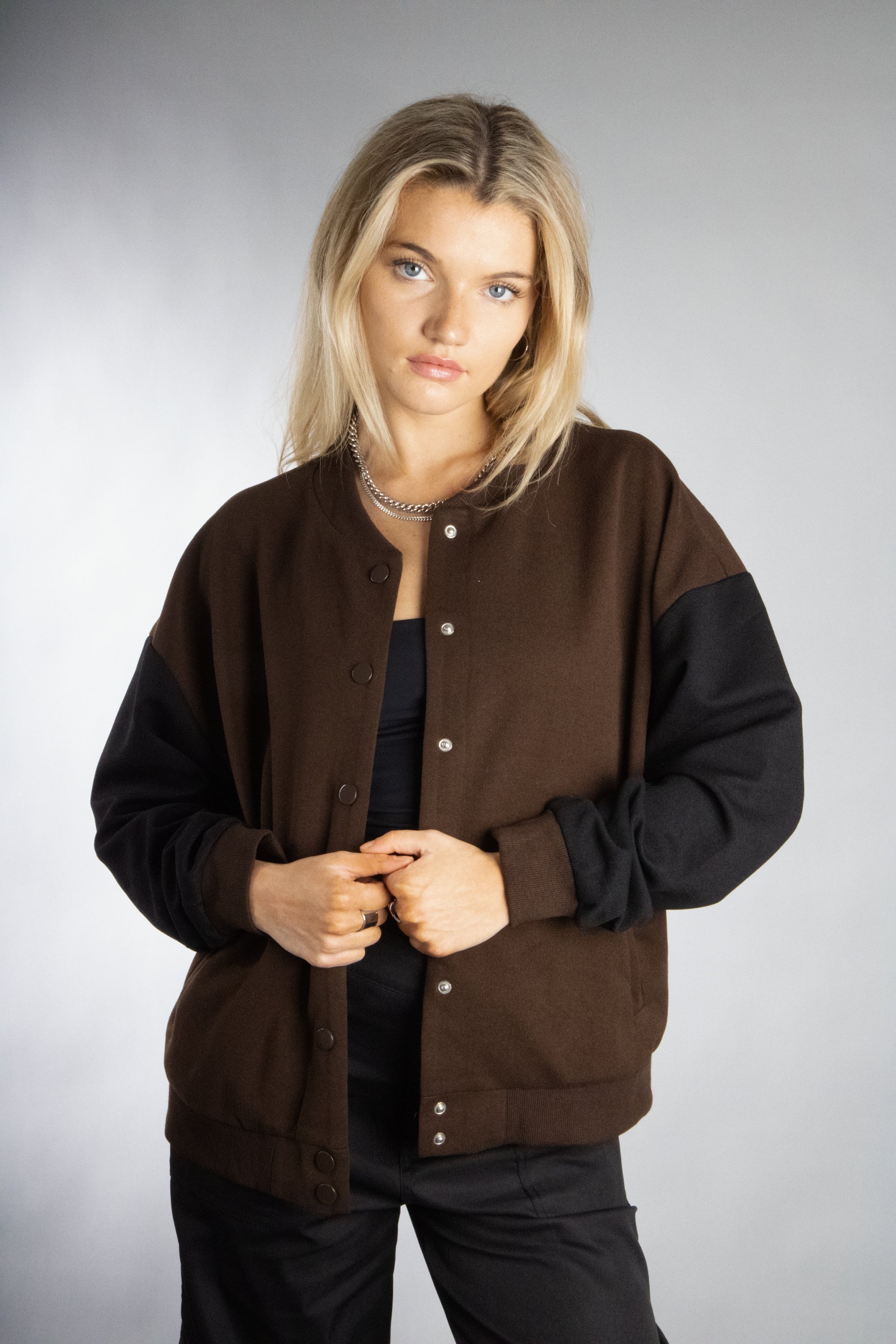 Women's Classic Color Blocked Varsity Jacket