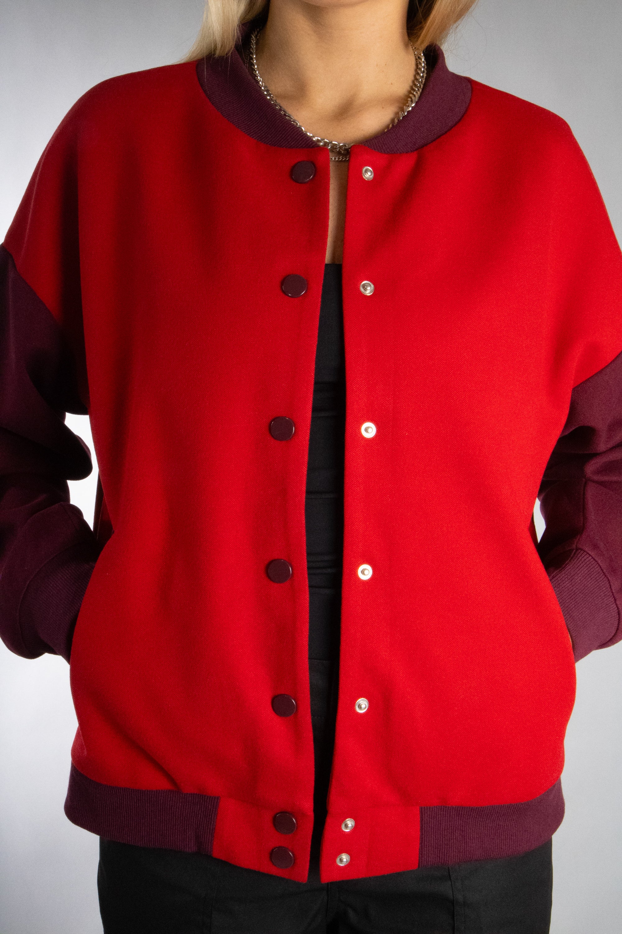 Women's Classic Color Blocked Varsity Jacket