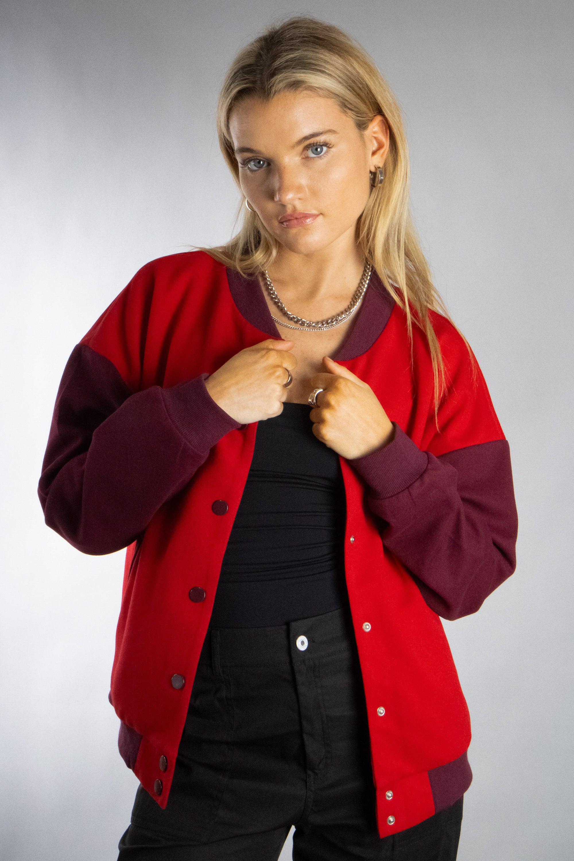 Women's Classic Color Blocked Varsity Jacket