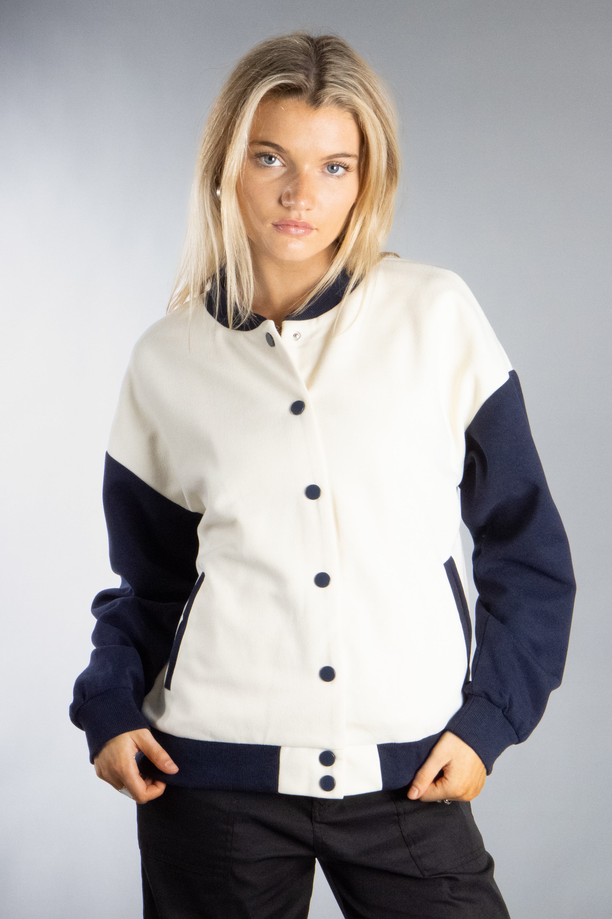 Women's Classic Color Blocked Varsity Jacket