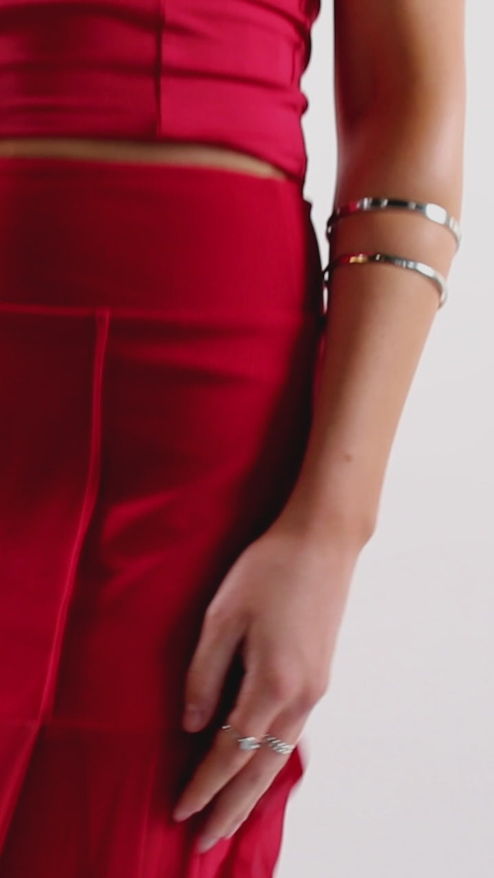 Strapless Fitted Seam Top