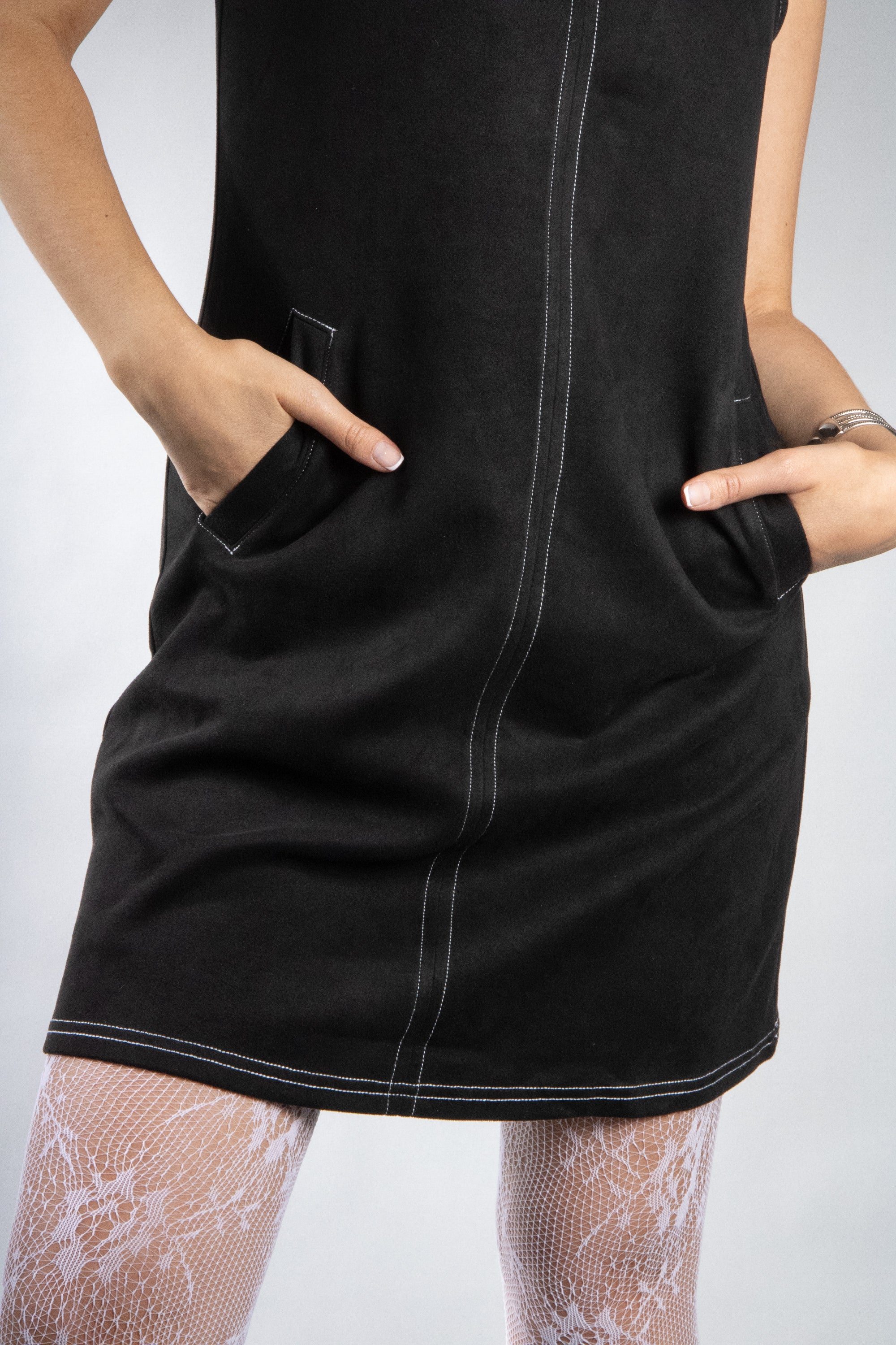 Women's Sleeveless Suede Mini Dress