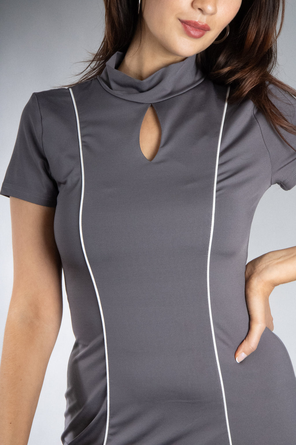 Women's Sculpting Keyhole Bodycon Maxi Dress
