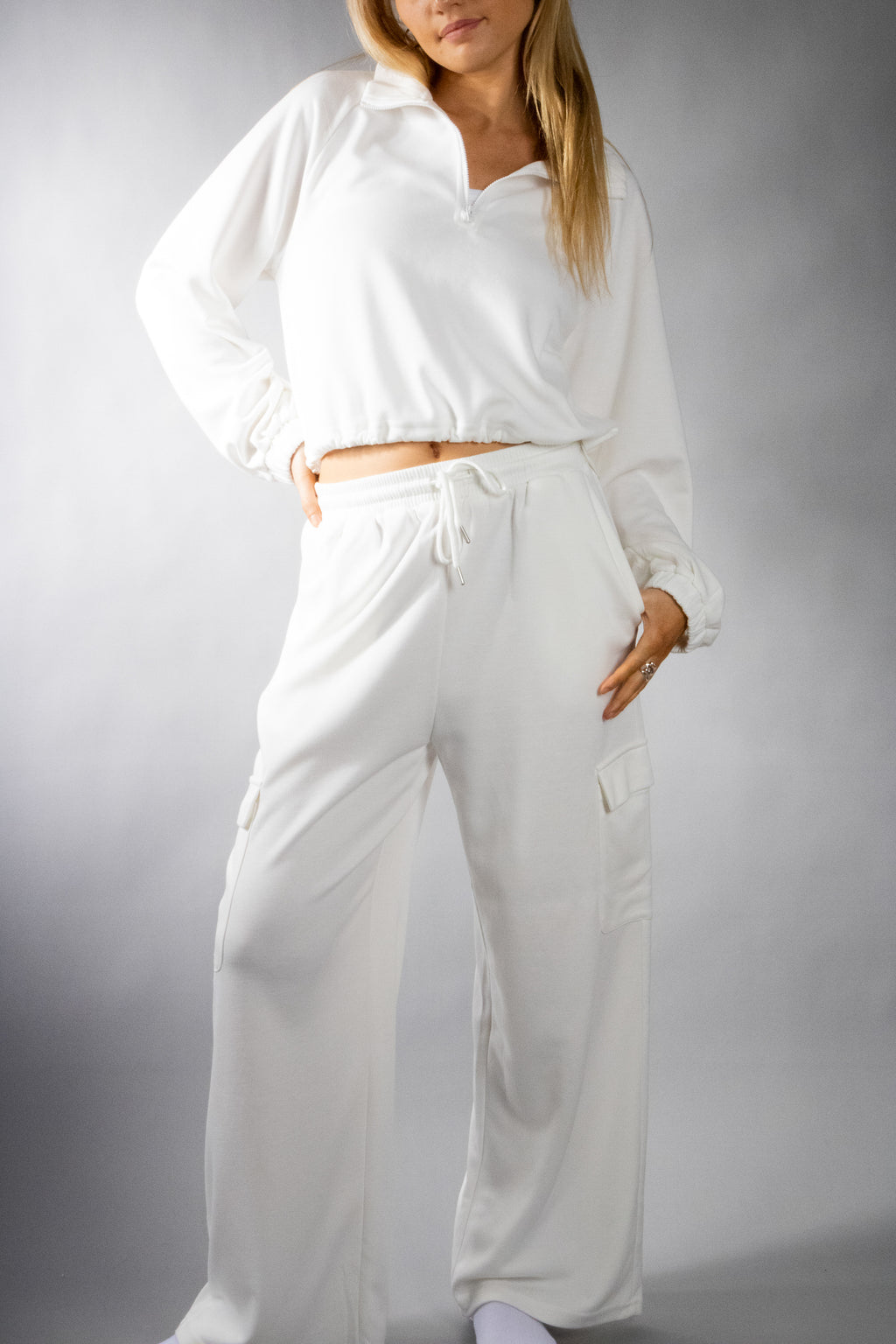 Women's Half Zip Pullover and Pants Set