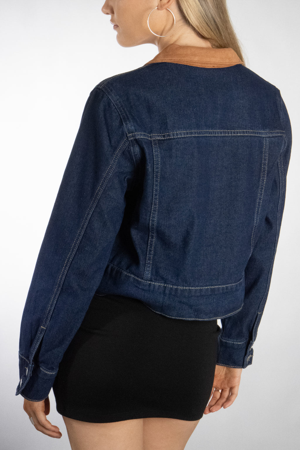 [Walmart Exclusive] Women's Triple Tie Denim Jacket