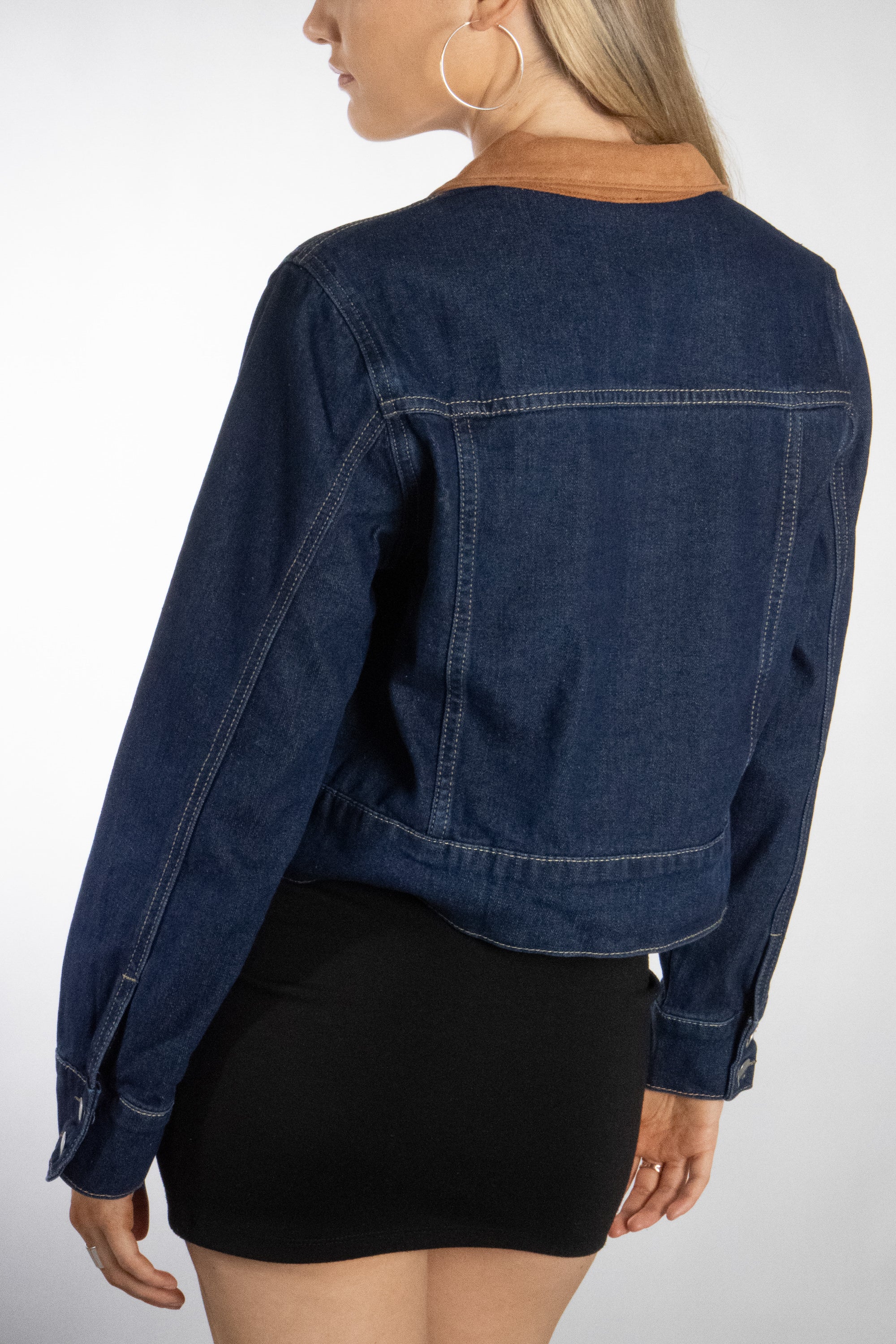 [Walmart Exclusive] Women's Triple Tie Denim Jacket