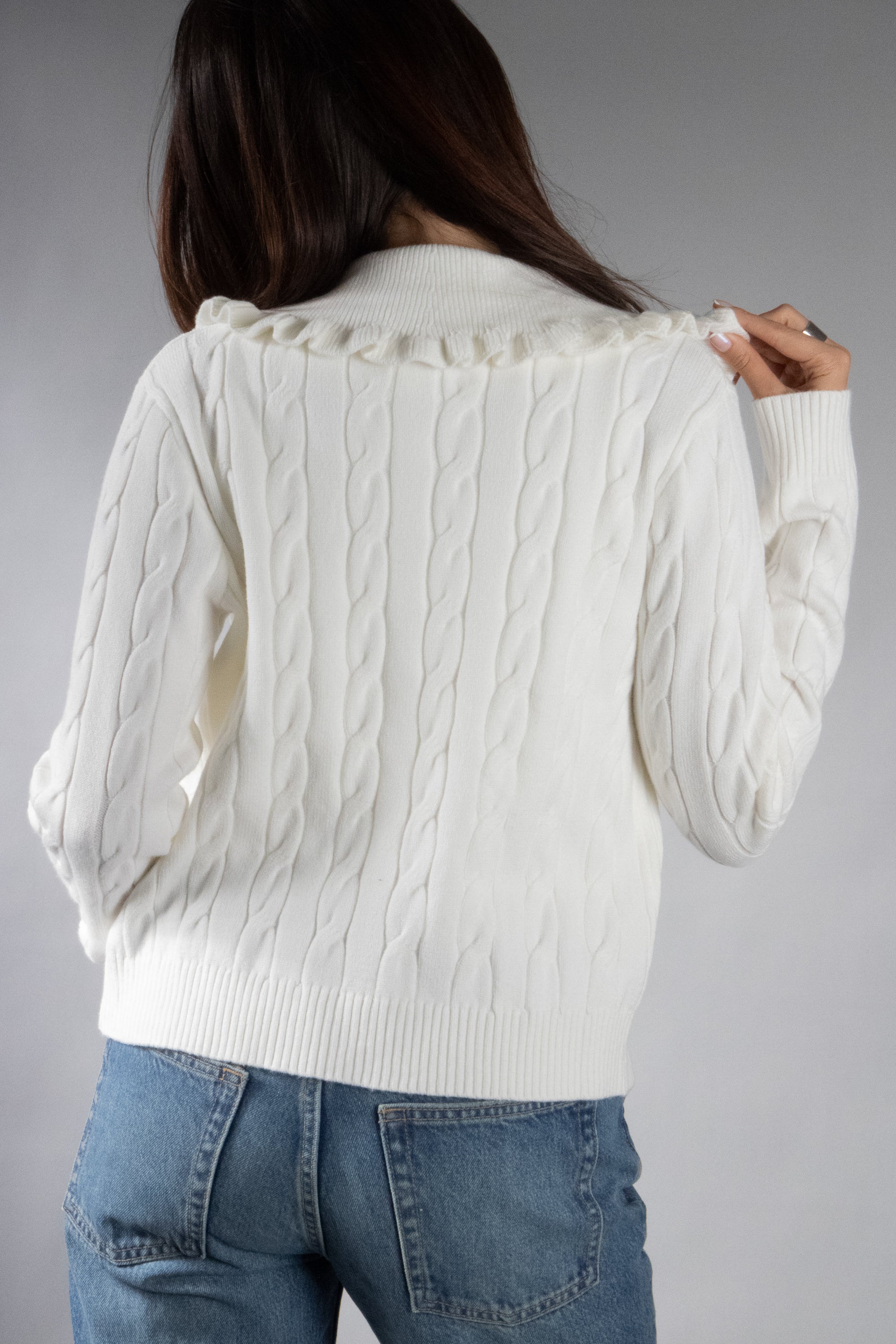 Women's Ruffle Collar Cardigan