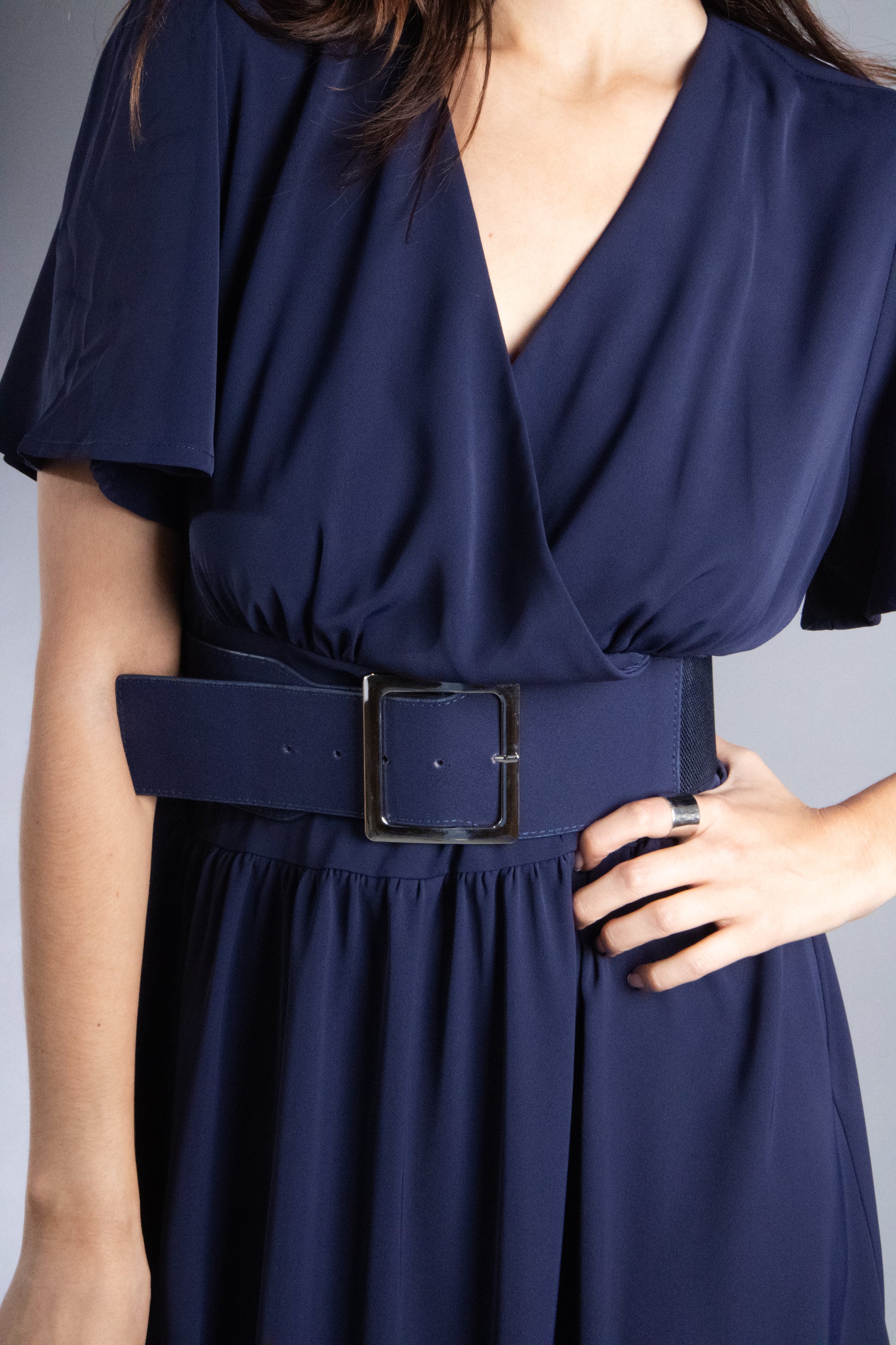 Women's Flutter Sleeve Midi Dress