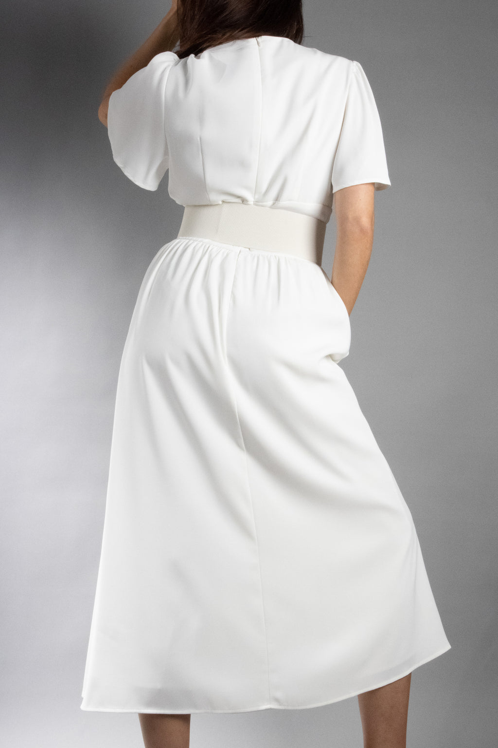 Women's Flutter Sleeve Midi Dress