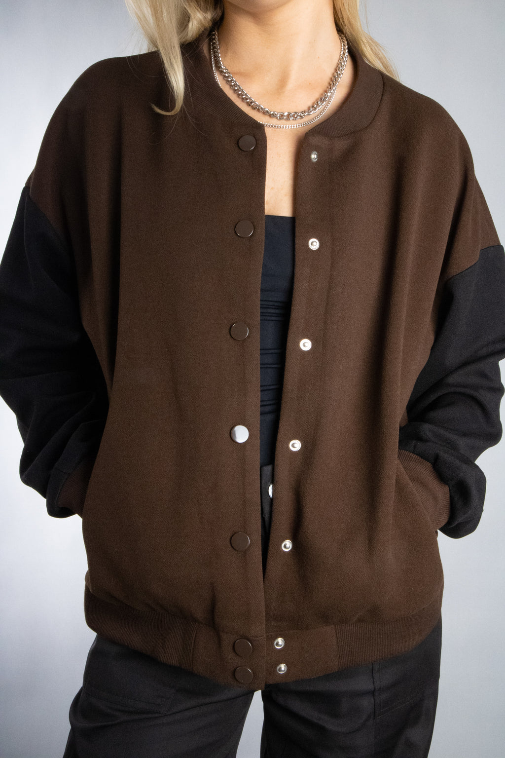 Women's Classic Color Blocked Varsity Jacket