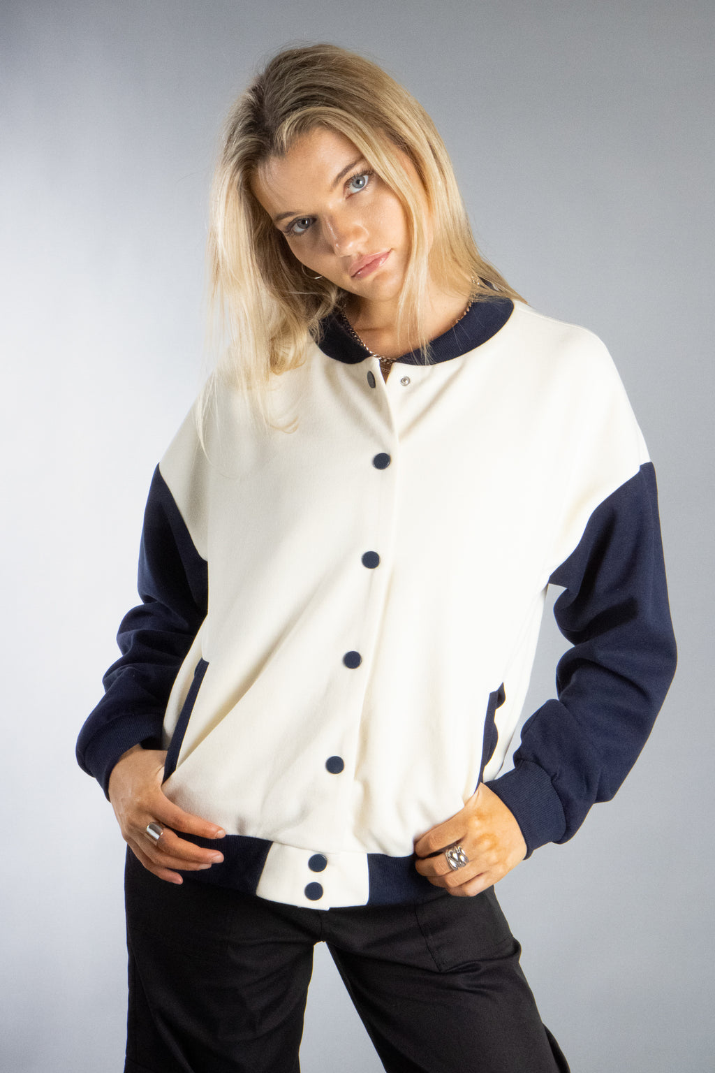 Women's Classic Color Blocked Varsity Jacket