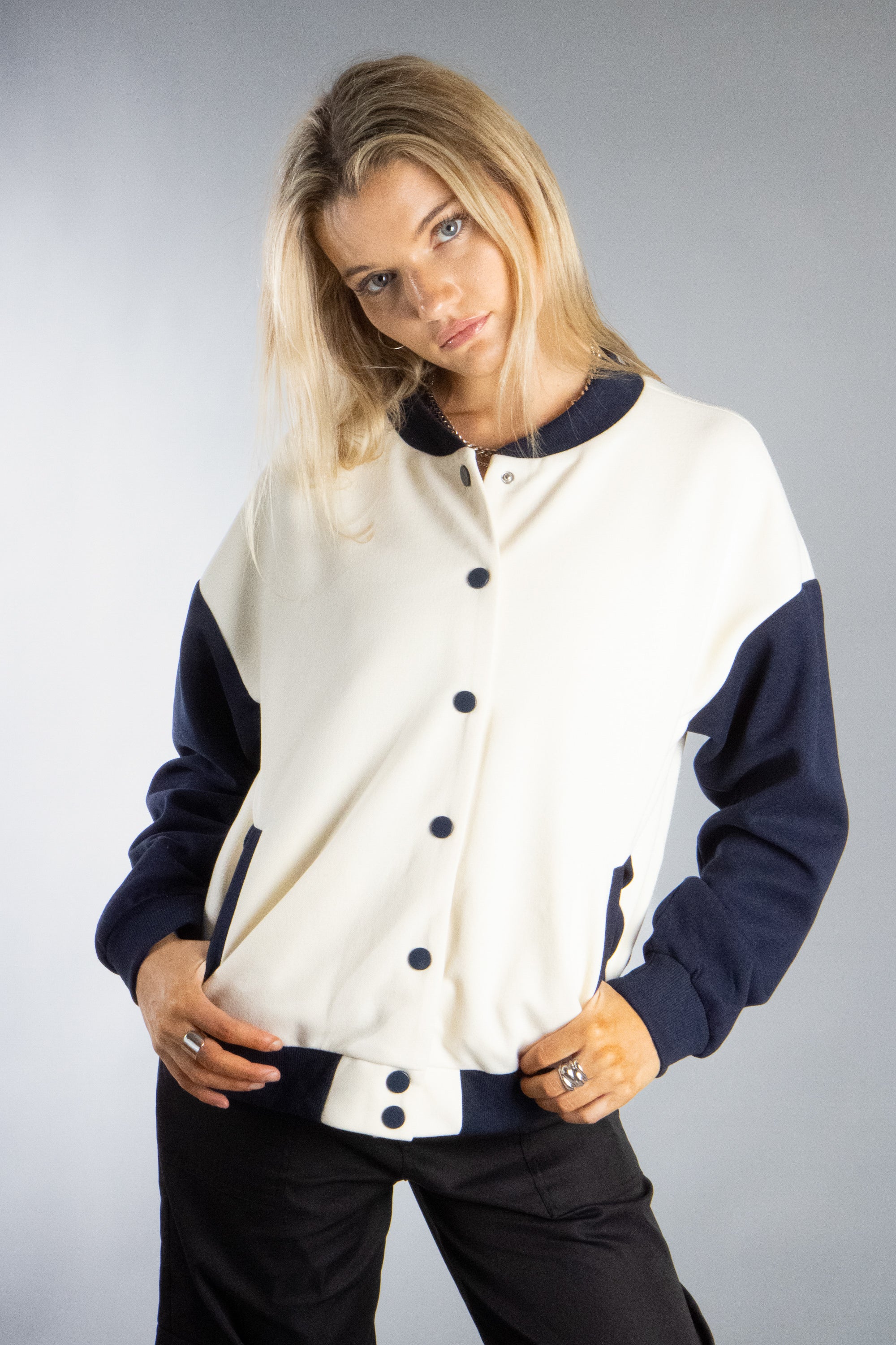 Women's Classic Color Blocked Varsity Jacket