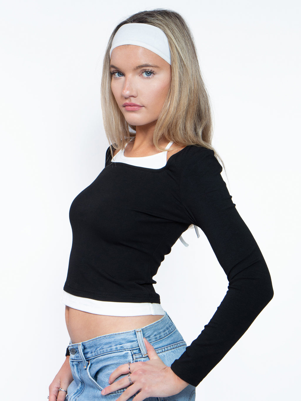 Double Layer Long Sleeve Top