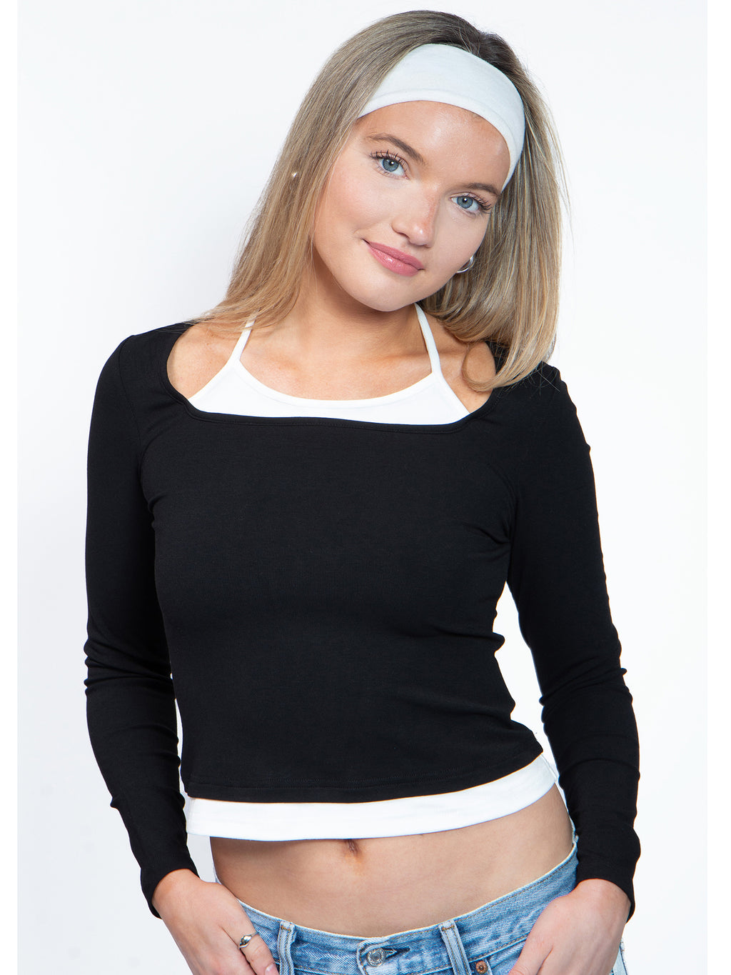 Double Layer Long Sleeve Top