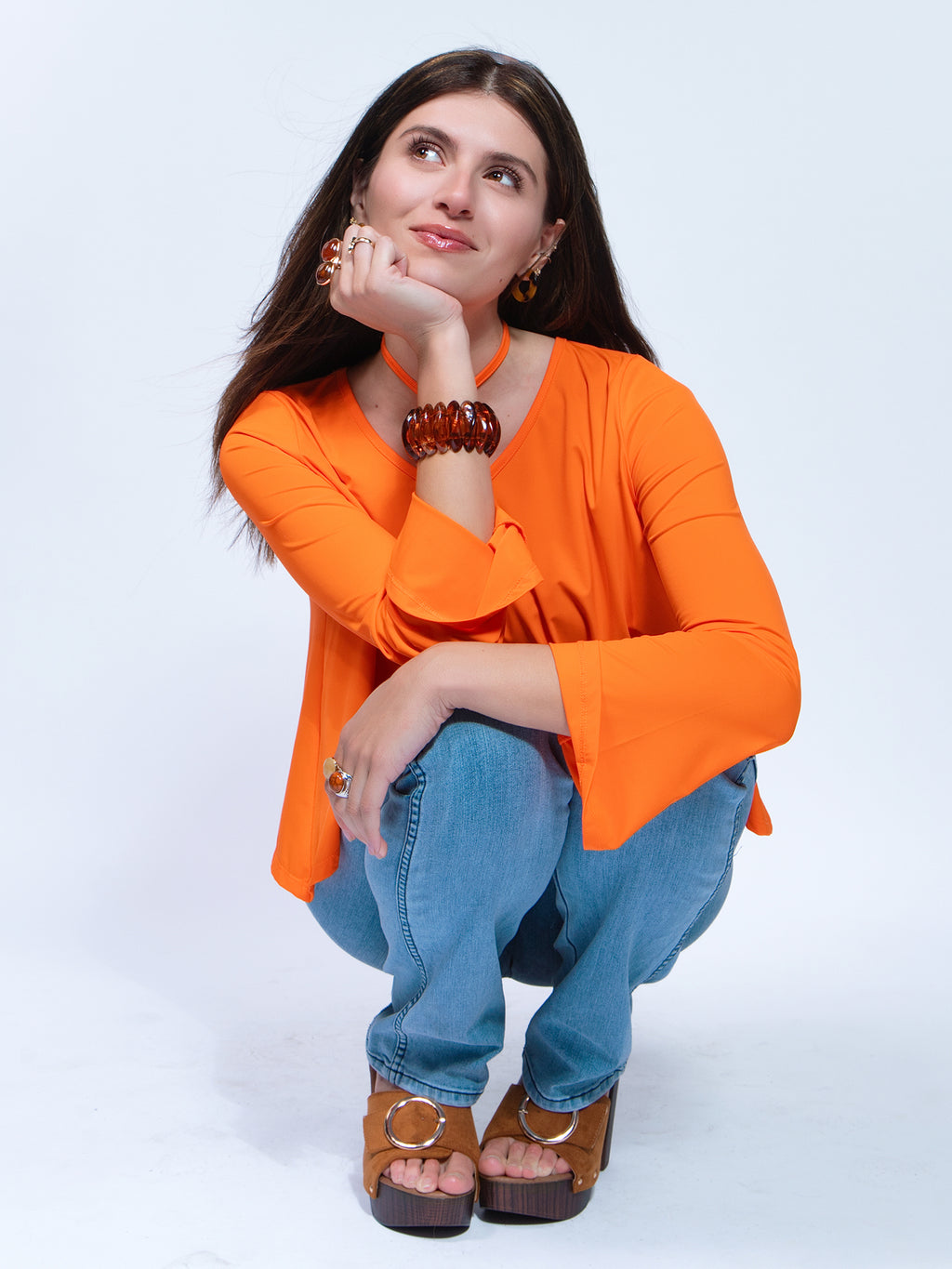 Sharkbite Halter Long Sleeve Top