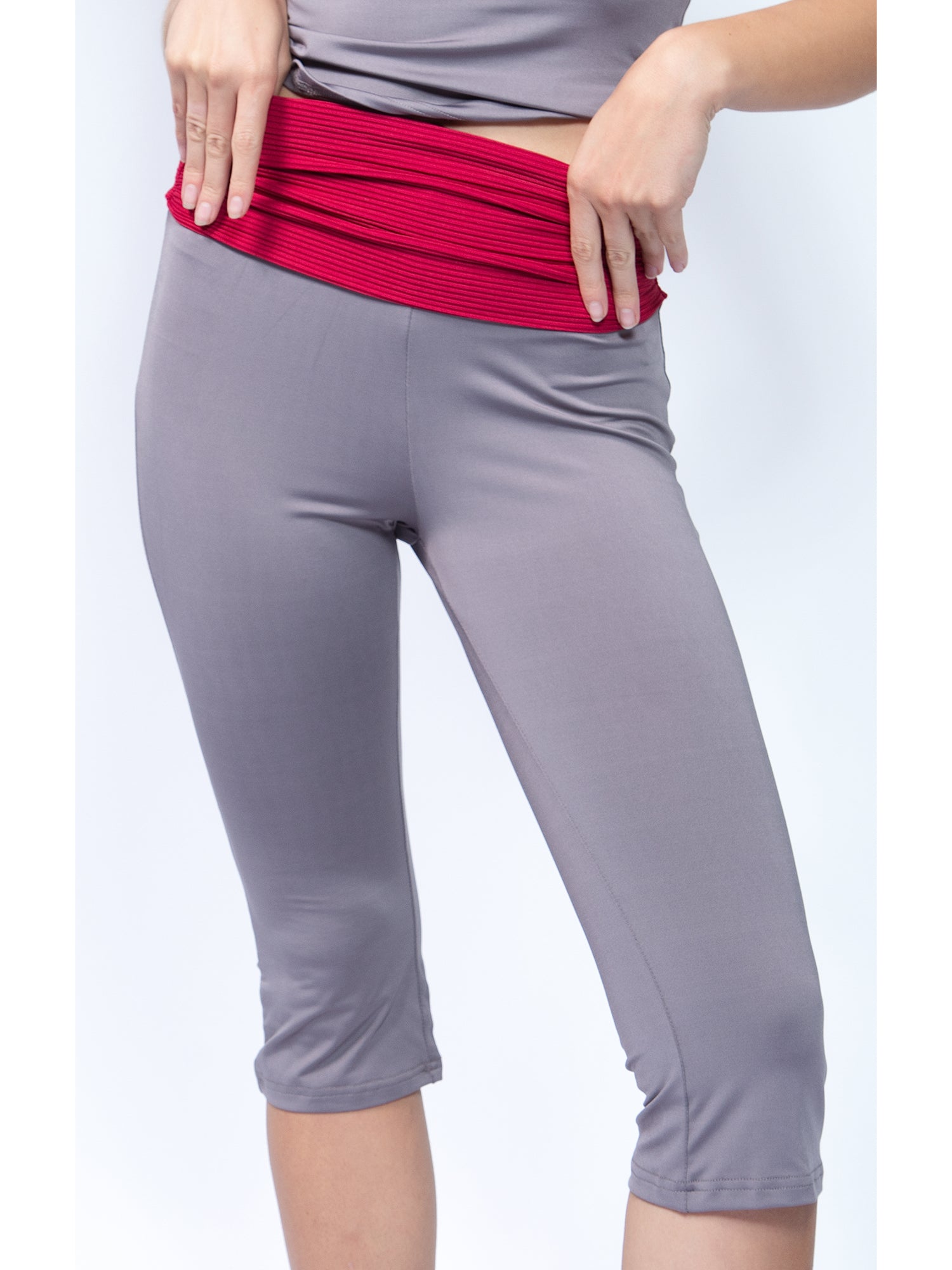 Contrast Waist Capris