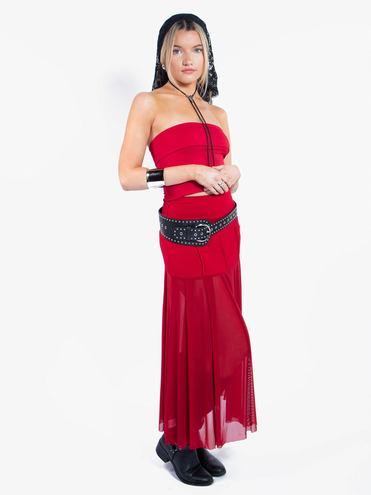 Strapless Fitted Seam Top