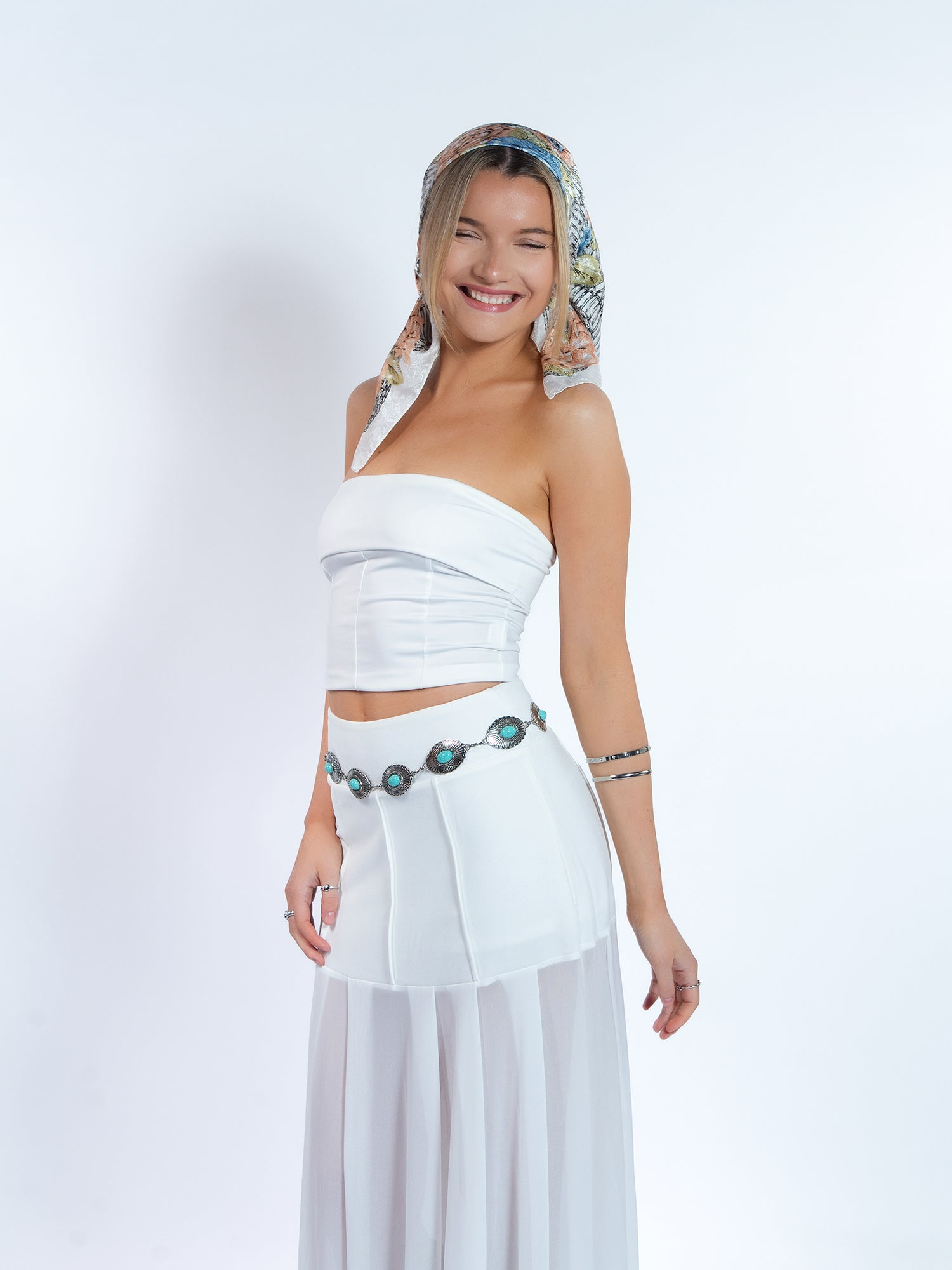 Strapless Fitted Seam Top